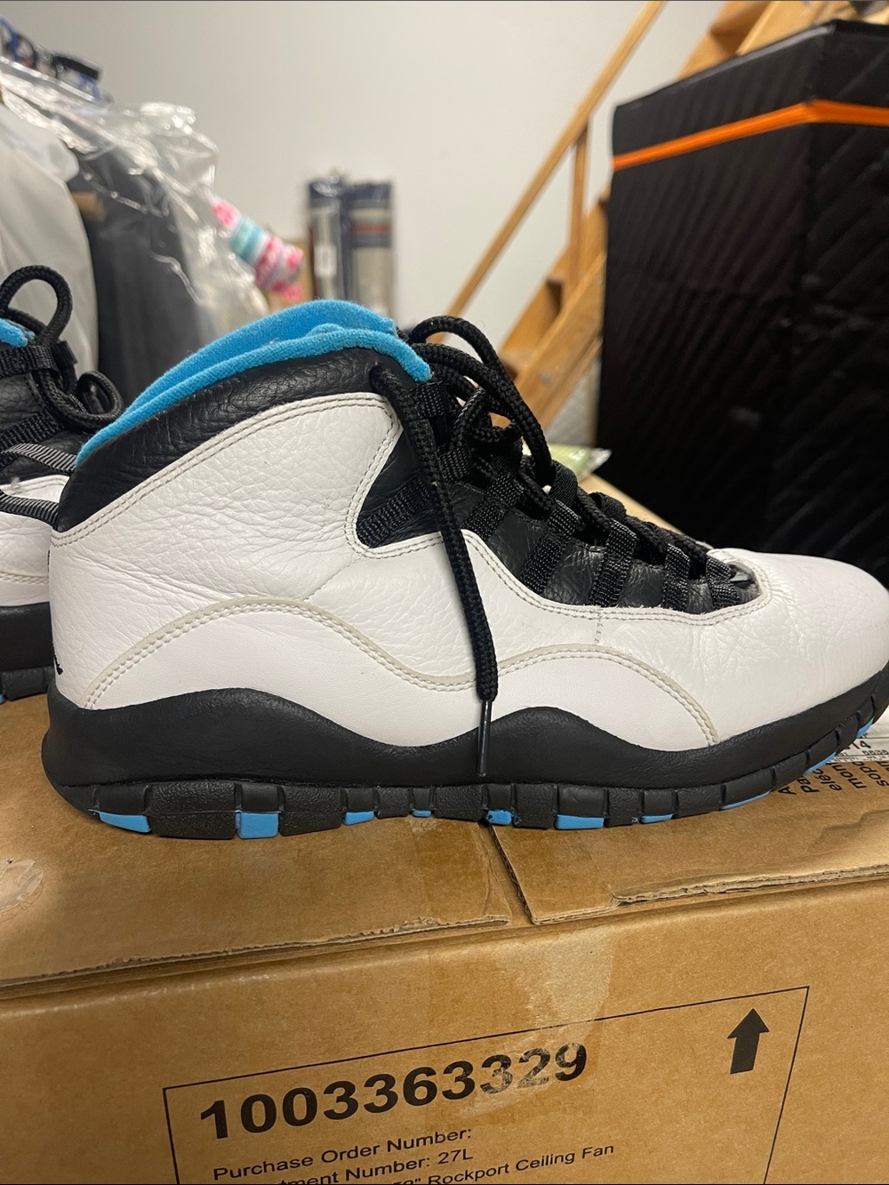 Jordan Black and Blue High-Top Sneaker